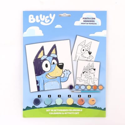 Bluey Verf op Nummer Set Jongens – Schilderen op Nummer – Inclusief Verf & Penseel – Creatief Knutselen Meisjes – Ideaal Cadeau