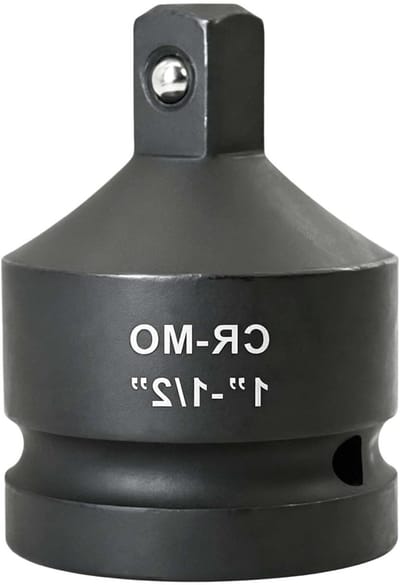 Steeksleuteladapter - Dopsleuteladapter - Gereedschap Koppelen - Eenvoudige Ombouw - 1 naar 1/2 Inch - Zwart