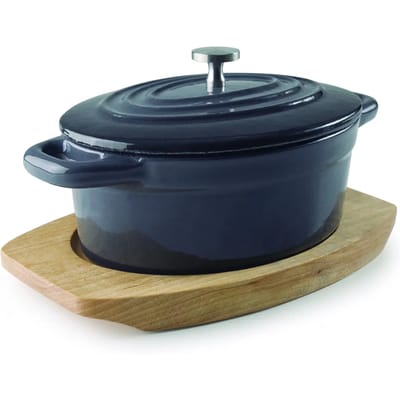Ovale braadpan met deksel Lacor Magma 13x10 cm