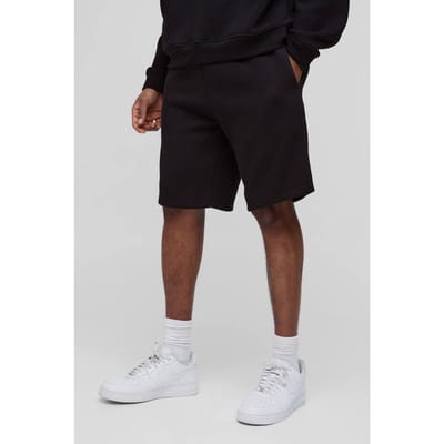 Hoge Losse Passende Middellange Basic Shorts | Black | Size Small