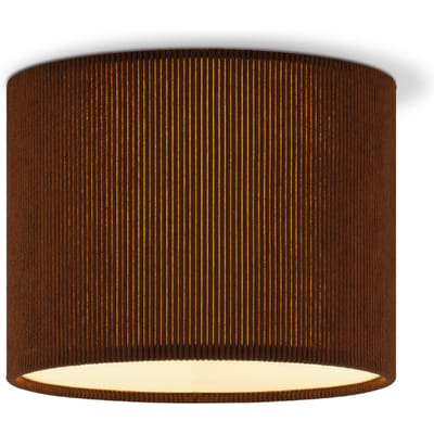 Home Sweet Home - Corduroy Plafondlamp - Cilinder - Karamel - Scandinavische stijl - ø22 x 17 cm - E27 Fitting - Geschikt voor Woonkamers en