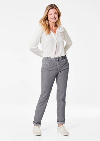 Chique jeans LOUISA COMFORT+ - grijs - Gr. 42 van Goldner Fashion