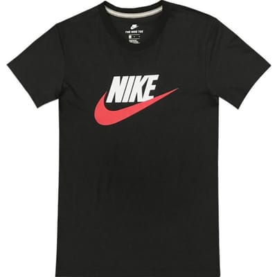 Nike Katoenen Ronde Hals Letterprint Korte Mouw T-shirt Heren Tops Zwart BQ5095-018 XXL gray