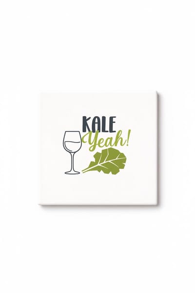 Grappige Kale Yeah Keramische Tegel – Vegan Food Quote Decoratieve Cadeau Tegel voor Gezonde Eters & Keuken Decoratie
