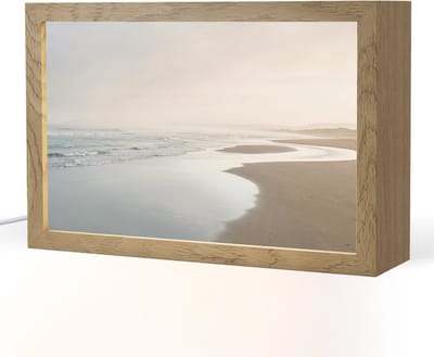 Tafellamp 30x20 cm - LED lamp - Kustlijn - Strand - Oceaan - Decoratieve tafellampen - Dimbaar - Tafellampje slaapkamer - Woonkamer binnen