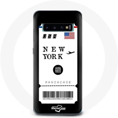 Hoesje voor Samsung Galaxy S10 Vliegticket New York