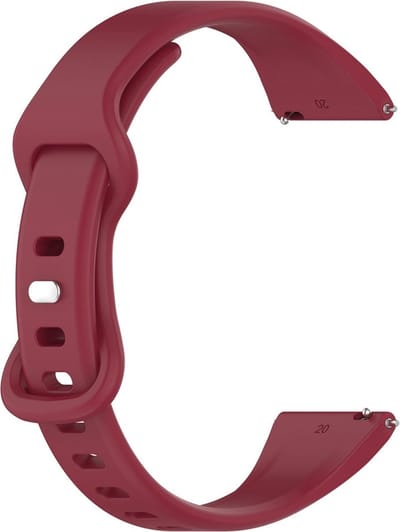Siliconen bandje - geschikt voor Amazfit Bip 6 / Bip 5 / GTR 3 (Pro) / GTR 4 / GTR 2 / GTR 2E / GTR 47 mm / Stratos 2 / 3 / Pace / Balance (2) - zwart - bordeauxrood