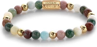 Rebel & Rose More Balls Than Most Spring Shine - 6mm - yellow gold plated RR-60077-G-16,5 cm