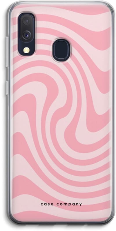 Case Company® - Hoesje geschikt voor Samsung Galaxy A40 hoesje - Swirl Roos - Soft Cover Telefoonhoesje - Bescherming aan alle Kanten en Schermrand