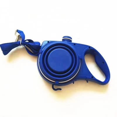 Multifunctionele hondenriem-multifunctionele honden riem-Huisdierbenodigdheden Waterfles - Opvouwbare riem 3-in-1 hondenriem - Multifunctionele hondenriem - Hondenuitlaatservice, Wandel- en kampeerbenodigdheden, Opvouwbare kom-blauw
