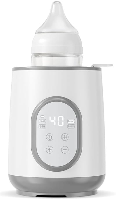 TopChoice® Draagbare Flessenwarmer - Thermofles - 200ml - 8 in 1 - Wit
