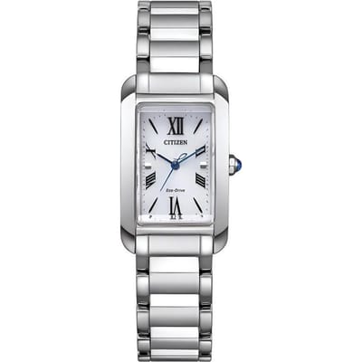CITIZEN Eco-Drive serie 50 meter waterdicht mode stijl licht Kwarts Stalen Band 20*33mm dameshorloge witte wijzerplaat EW5620-55A blauw