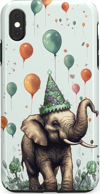 Casetastic Hoesje Geschikt voor Apple iPhone Xs Max - Stijlvolle Beschermende Duo-layer Case - Ballolifant