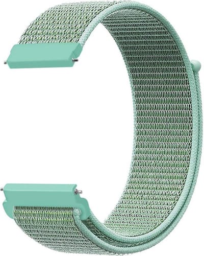 Nylon bandje - geschikt voor Garmin Venu 2s / 3s / 4 (41mm) / Vivoactive 4s / Forerunner 255s / 265s - Huawei Watch GT 5 Pro - 42mm / GT 6 / GT 5 / GT 4 - 41mm - mintgroen