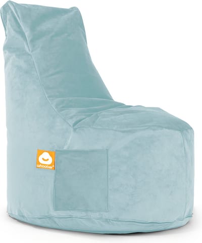 Whoober zitzak stoel Nice velvet aqua - Wasbaar - Zacht en comfortabel