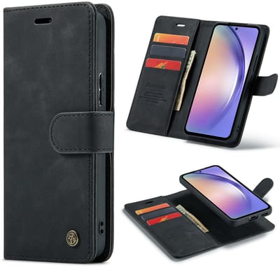 Casemania Hoesje Geschikt voor Samsung Galaxy A56 - Charcoal Gray - 2 in 1 Magnetic Book Case
