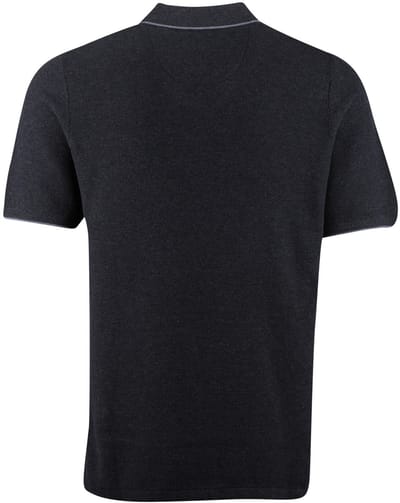 Poloshirt Casa Moda grijs structuur 3 knoops