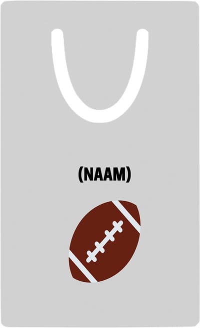 Hacebo® - american football met je eigen naam metalen boekenlegger - sport liefhebbers - NFL - verjaardag - verjaardagscadeau - mensen die houden van american football - cadeau - kado - geschenk Bladwijzer boekenleggers - 7.6 cm x 5cm