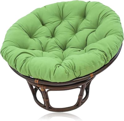 Rond Stoelkussen - Zitkussen Tuinkussen - Comfortabel Zitten - Waterdicht en Zonbestendig - 70x70 cm - Groen