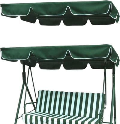 Schommelbank Afdekking - Vervangende Luifel - Buiten Ontspannen - UV-bestendig Waterdicht - 249 x 185 x 18 cm - Groen