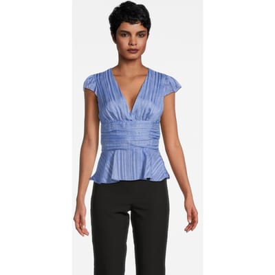 PINKO Agueda Blouse Azure/white Maat: 38 | Blouses Outlet | Dames | Blauw