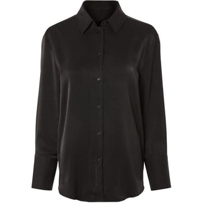 ESMARA Satijnen dames blouse (Zwart, 36)