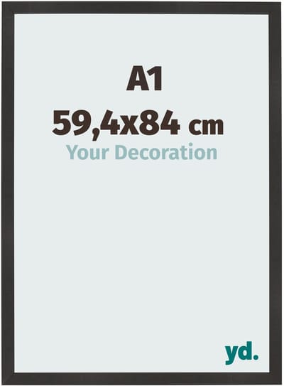Your Decoration - Fotolijst A1 59,4x84 cm - MDF - Zwart Mat - Bologna