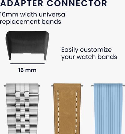 kwmobile verbindingsadapter horlogebandje geschikt voor Huawei Band 6 & 6 Pro / Honor Band 7 & 6 - Voor 16mm bandjes - Set van 4 - Geen gereedschap nodig