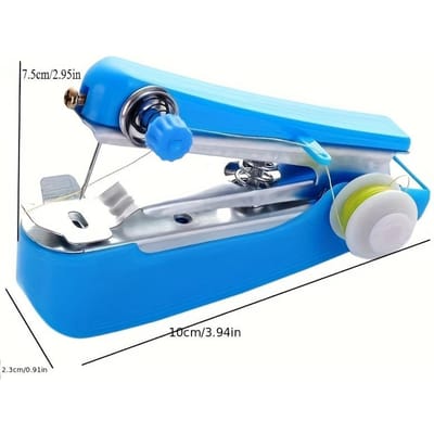1pc Mini Machine à Coudre Manuelle Portable Outil de Couture Portable Manuel avec Bouton de Tension Réglable pour la Maison, le Bureau Accessoires de Couture