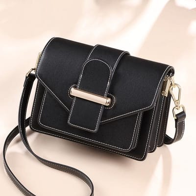 Nieuwe Crossbody Tas Veelzijdige Echt Leer Dames Tas Mode Bos Schoudertas Dames Trendy Ins Dames Tas Trendy black