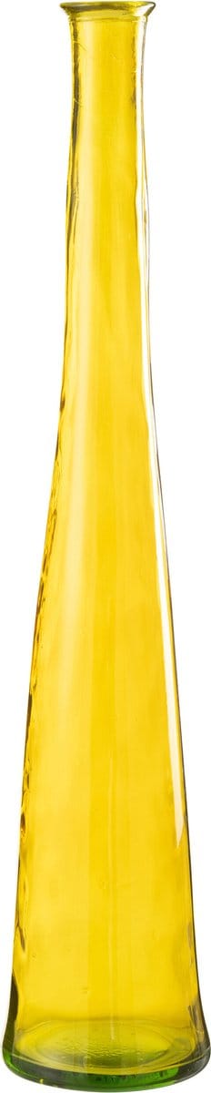 J-Line vaas Viooltje - glas - geel - medium - 100 cm hoog