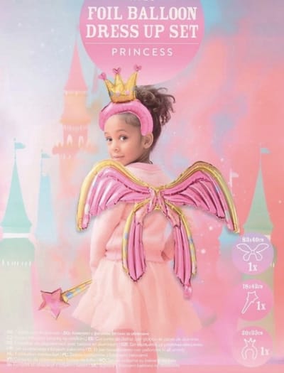 Foil balloon dress up set princess