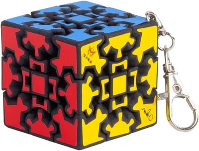 Mini Gear Cube - Puzzel Sleutelhanger - Hersenen Trainen - Compact Draai Ontwerp - Zakformaat