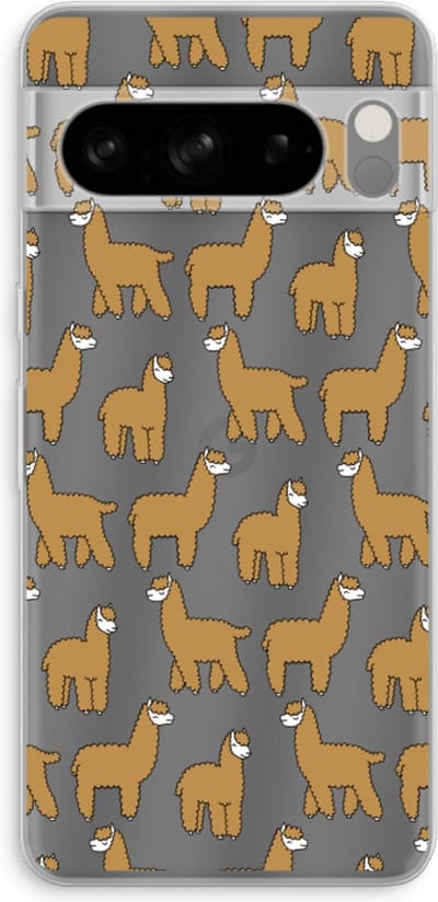 Case Company® - Hoesje geschikt voor Google Pixel 8 Pro hoesje - Alpacas - Soft Cover Telefoonhoesje - Bescherming aan alle Kanten en Schermrand