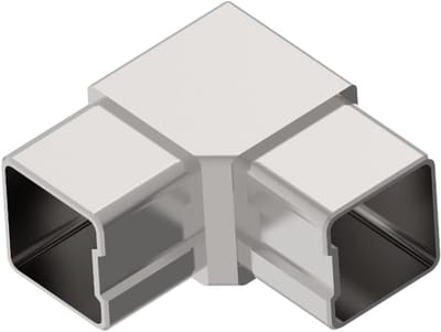 Roestvrijstalen Verbindingsstuk - Hoekverbinder - Profielmontage - 90 Graden Hoek - 40x40mm - Zilver
