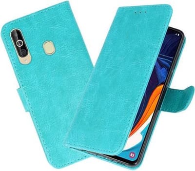 Hoesje Geschikt voor Samsung Galaxy A60 - Book Case Telefoonhoesje - Kaarthouder Portemonnee Hoesje - Wallet Cases - Groen