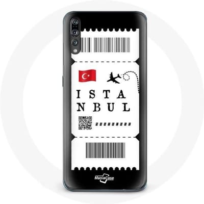 Coque pour Huawei P20 Billet d'avion Istanbul Turquie