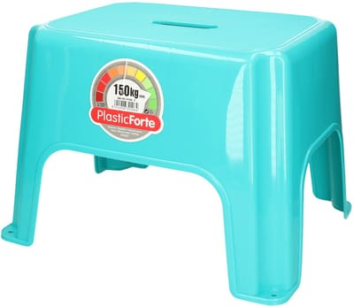 Plasticforte Caravan of camper trapje / opstapje - kunststof - blauw - 40 x 30 x 28 cm - 1 trede