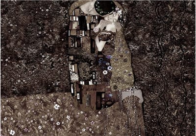 Fotobehangkoning - Behang - Vliesbehang - Fotobehang - Klimt inspiration - Recalling Tenderness - 150 x 105 cm