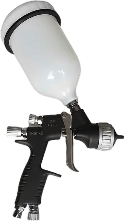 Spuitpistool - verfspuit - verfpistool - TH201 AG - Non-stick - 1.4 mm nozzle - kleur: zwart - pneumatisch - automotive - werkplaats