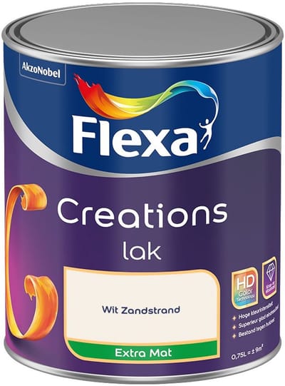 Flexa - Creations Lak Extra Mat - Wit Zandstrand - Mengverf - 750 Ml