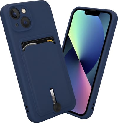 Coverzs telefoonhoesje geschikt voor Apple iPhone 11 Pro hoesje - telefoonhoesje met pasjeshouder met schuifknop - strak design - optimale bescherming - blauw