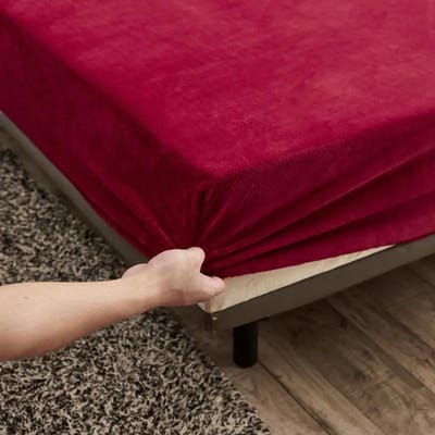 Drap-housse élastique chaud et épais, housse de matelas d'hiver en flanelle réglable, linge de lit en velours, tailles multiples 150/180/200 90x200x25cm black