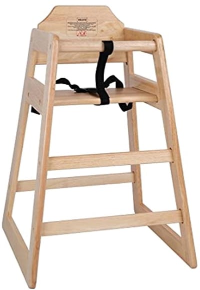 Duurzame houten kinderstoel voor baby en peuter – met 3-punts heupgordel