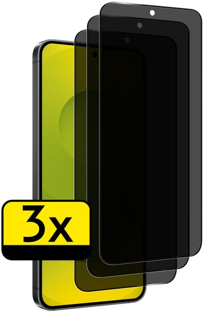 Screenprotector - Geschikt voor Samsung Galaxy S25 FE - 3 Stuks - Privacy Filter - Beschermglas - Gehard Glas - Tempered Glass - Screen Protector