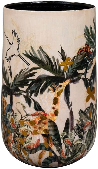 TS Collection - Vaas Safari dream - 16x26 - Metaal & Epoxy - Exclusieve woonitems voor binnen - Handgemaakt - Unieke print - Designed by Lammie