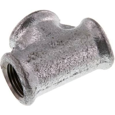 Rp 1/2'' Verzinkt Gietijzeren T-stuk 25 Bar [5 Stuks]