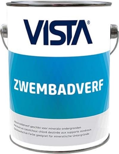 VISTA ZWEMBADVERF - Verf voor zwembaden en zwemvijvers - Chloorrubberbasis - 1K - Groen - 2.50 L