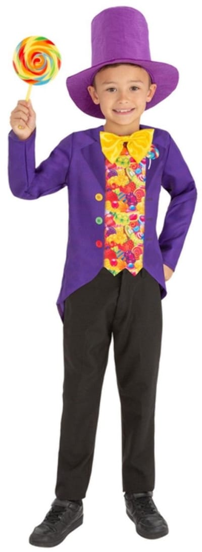 Smiffys - Candy Man Kinder Kostuum - Kids tm 6 jaar - Paars