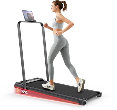 3 in 1 Opvouwbare Loopband - Loopband met 8% helling - Wandelpad 1-10 km/u verstelbaar - 3,0 pk motor - Oppervlak 38,5 x 94 cm - Zwart